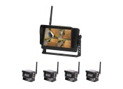Carleader 7 Inch 2.4GHz Digital Wireless 4CH Cameras and Monitor System